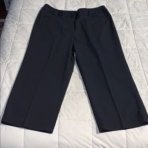 Larry Levine Crop Capri Stretch Black Pant Size 10